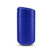 Esplanade Coffee Cup by The Line Edit. - A blue coffee cup with a lid and a smooth finish, featuring a branding logo.