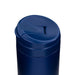 Esplanade Coffee Cup by The Line Edit. - A drink bottle with a navy blue finish and a lid featuring a small opening for sipping, with a logo.