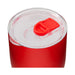 Indiana Coffee Cup - A red coffee cup with a clear lid and a red silicone stopper on top. The design is sleek and modern.