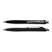 Stingray Pen - A black plastic pen with a sleek design and a silver clip, featuring a smooth writing tip.