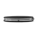 Finesse Compact Mirror - A sleek black compact mirror with a shiny chrome edge, featuring a simple and elegant design.