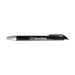 Octave Gel Ink Pen - A black gel ink pen with a silver tip and a logo on the barrel.