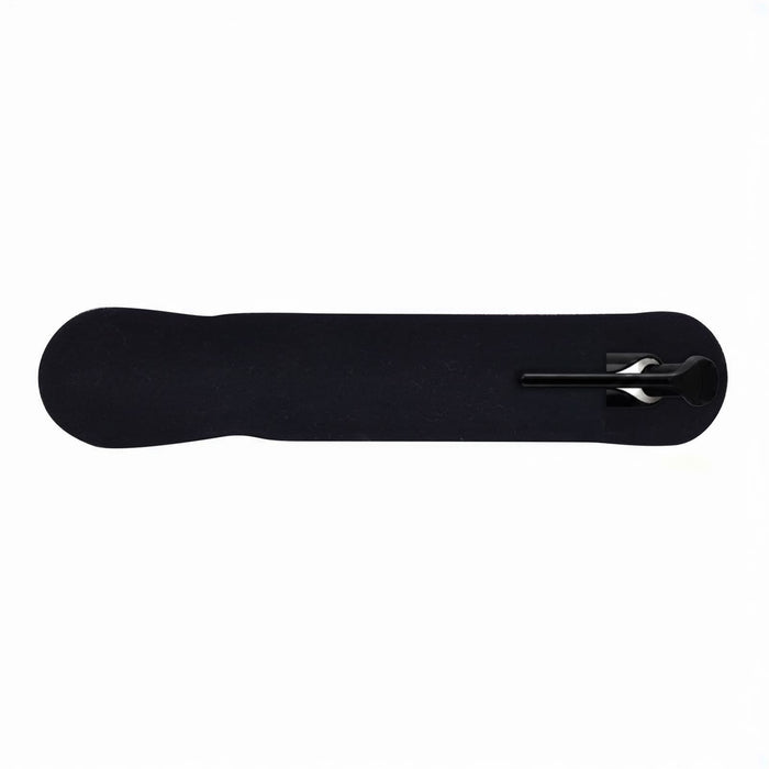 Octave Gel Ink Pen - A black gel ink pen with a sleek design and a clip, featuring a logo on the body.