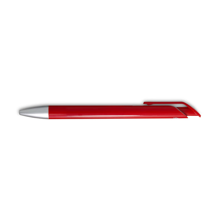 Octave Gel Ink Pen - A red gel ink pen with a silver tip and a sleek design, featuring a logo on the barrel.