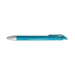 Octave Gel Ink Pen - A turquoise gel ink pen with a silver tip and a sleek design, featuring a branding logo.