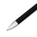 Octave Gel Ink Pen - A black gel ink pen with a silver tip and a sleek design, featuring a branding logo.