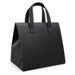 Wayfarer Cooler Bag - A black cooler bag with sturdy handles and a structured design, featuring a logo on the front.