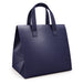 Wayfarer Cooler Bag - A navy blue cooler bag with sturdy handles and a structured design. It features a logo on the front.
