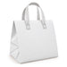 Wayfarer Cooler Bag - A white cooler bag with structured sides and patterned handles. It features a simple design and includes a logo.