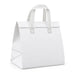 Wayfarer Cooler Bag - A white cooler bag with sturdy handles and a structured design, featuring a logo on the front.