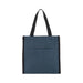 The Refuel Pack - A cooler bag in dark blue with black accents and handles, featuring a zippered closure and a front pocket.
