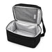 Kanto Cooler Bag - A black cooler bag with a silver interior, featuring a mesh pocket in the lid and a shoulder strap.