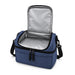 Kanto Cooler Bag - A blue cooler bag with a zippered opening and a silver interior, featuring a detachable shoulder strap.