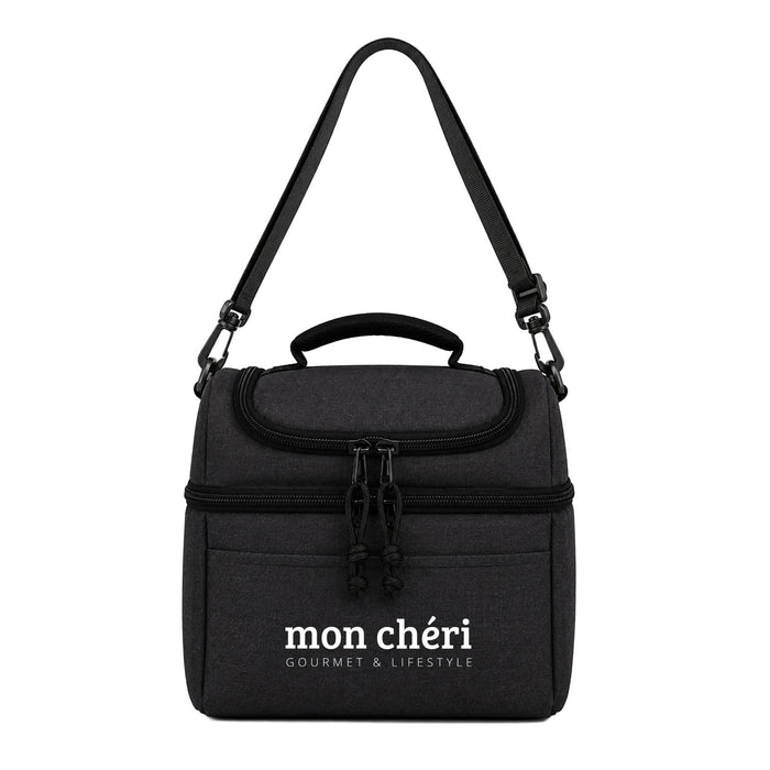 Kanto Cooler Bag - A grey cooler bag with a handle and adjustable strap, featuring a logo on the front.