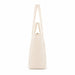 Darby Tote Bag - A beige tote bag with a drawstring closure and long, flat handles. It features a branding logo.