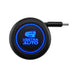 Turbo 20w Retractable Car Charger - A black retractable car charger with a blue light and a connector plug, featuring a logo.
