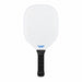 Matchpoint Pickleball Set - A white pickleball paddle with a black handle, featuring a logo near the bottom of the paddle.