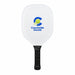 Matchpoint Pickleball Set - A pickleball paddle with a white face, black handle, and a logo featuring a ball and text.