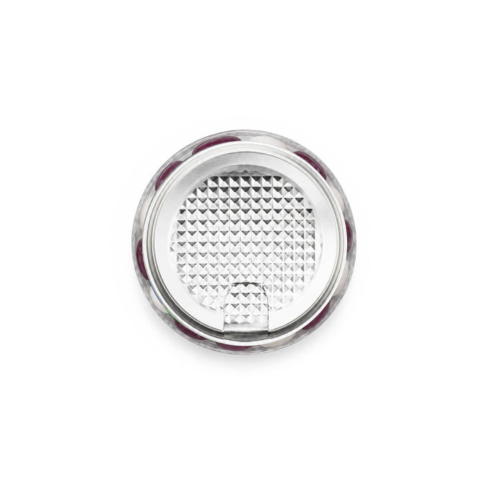 Corporate Colour Jelly Beans in Clear Can 210g - A clear can filled with colourful jelly beans, showcasing a mix of vibrant hues, with a textured silver lid.