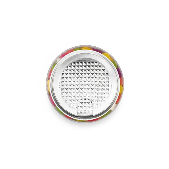 The Good Stuff Pack - A clear can filled with assorted colourful jelly sweets, featuring vibrant gummy shapes inside.