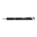 Napier Gel Ink Pen - A black gel ink pen with silver accents and a clip, featuring a branding logo.