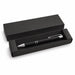 Napier Gel Ink Pen - A black gel ink pen is displayed inside a black box, featuring a sleek design and silver accents.