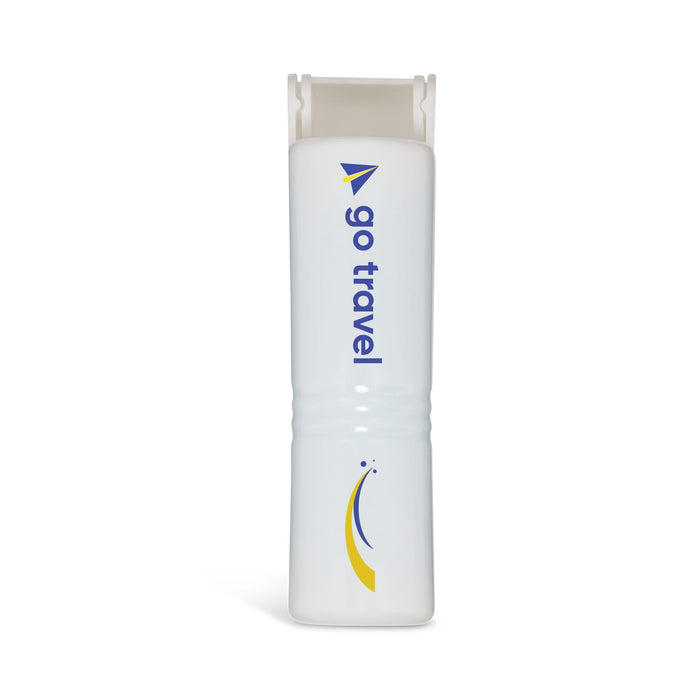 Mini Lint Roller - A white mini lint roller with a branding logo. The design is compact and travel-friendly.