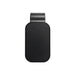 Visor Glasses Holder - A black visor glasses holder with a sleek, rounded rectangular design and an attachment clip at the top.