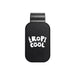 Visor Glasses Holder - A black visor glasses holder with a logo featuring playful white text. Simple and compact design for accessories.