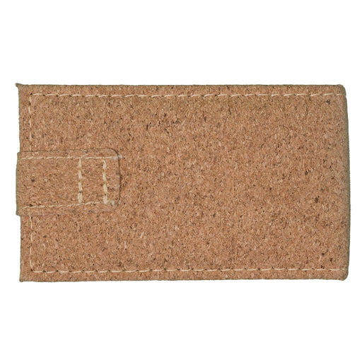 Cork Manicure Set - A Cork Manicure Set packaged in a natural cork case, featuring a textured surface and secured with a flap closure.