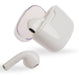 Twista Earbuds - A pair of white Twista Earbuds with a charging case. One earbud is shown separately alongside the case.