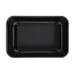 Meridian Double Tray Lunchbox - A black rectangular tray with raised edges, featuring a glossy finish and a simple design.