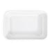 Meridian Double Tray Lunchbox - A rectangular white tray with rounded edges, featuring a flat surface and no visible designs.