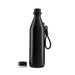 Sabrina Bottle - A drink bottle in matte black with a screw lid and a removable strap for easy carrying.
