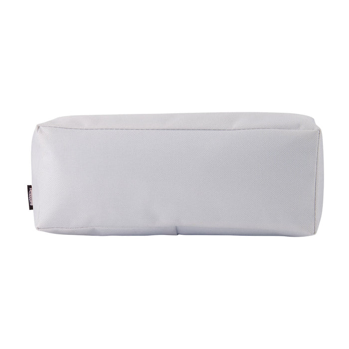 Tech Pack Connect - A white utility case with a rectangular shape, featuring a logo on one side.