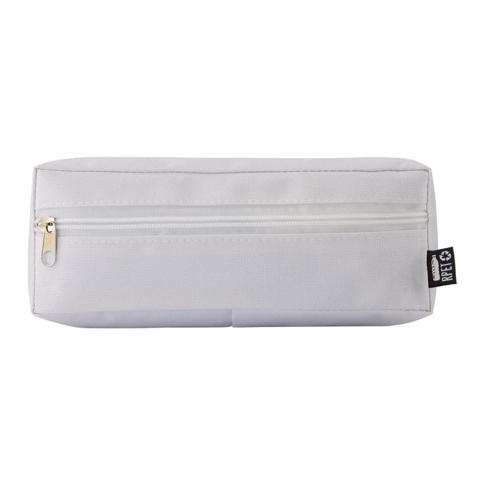 Tech Pack Connect - A white utility case with a zippered compartment and a small tag on the side.