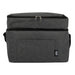 The Good Things - A grey cooler bag with a zippered top compartment and a front pocket, featuring a logo.