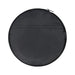 The Game Day Pack - A round black duffle bag with a zip closure and a flat pocket on one side. It features a logo.