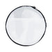 The Game Day Pack - A round, mesh bag with a black zipper and trim, featuring a transparent white exterior.
