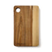 The Pamper & Entertain Edit - An acacia serving board in warm brown tones, featuring a circular cut-out and a logo on the side.