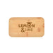 Eco Pack - A bamboo cutting board in a rectangular shape with a printed logo design.