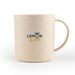 Eco Pack - A cream-coloured mug with a handle featuring a logo in blue and yellow.