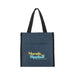 The Refuel Pack - A promotional bag in navy with black handles and a logo in yellow and blue text.