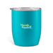 The Refuel Pack - A turquoise drink bottle with a transparent lid and a logo on the front.