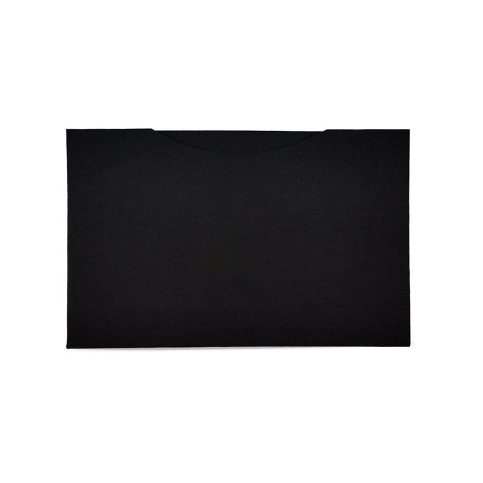 RPET Lens Cloth Set with Pouch - A black pouch containing RPET lens cloths, with a sleek, minimalist design and a logo displayed.