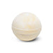 The Mindful Moment - A bath bomb in a spherical shape, featuring a creamy white colour with subtle texture variations.