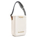 Pavilion Cooler by The Line Edit. - A cream-coloured cooler with a shoulder strap and a logo on the front, featuring a sleek, modern design.