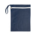 The Walkies Pack - A navy blue fabric bag with a white zip closure and a handle on the side. It has a logo on the front.