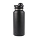 Daily Grind Pack - A drink bottle in matte black finish with a screw-on lid and a built-in spout, featuring a logo.