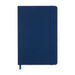 Expo Essentials Pack - A navy blue notebook with a matching elastic band closure and a ribbon marker. It features a smooth surface and no visible branding.